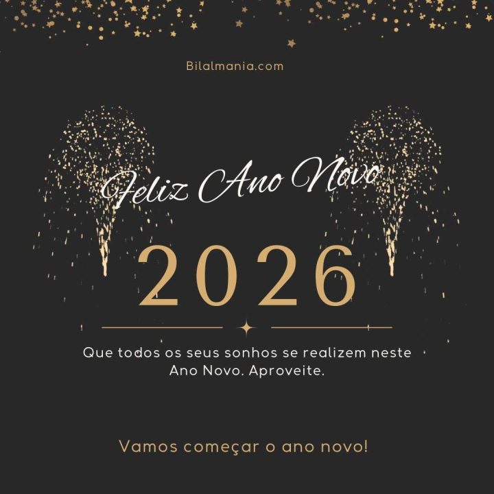 Mensagem de Feliz Ano Novo 2026