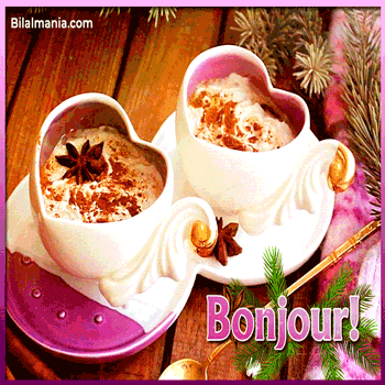 🔥 Bonjour Gif Animé | Bonjour 2025 | Bonjour GIF bonjour couple café gif