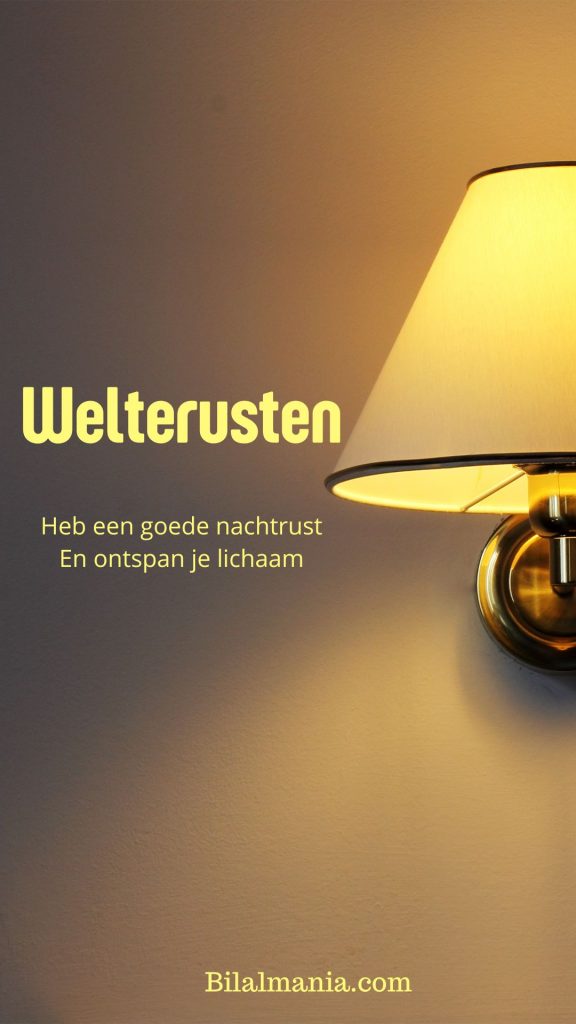 fijne avond en voor straks welterusten
