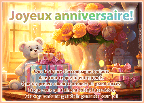 🎉70+ GIF Anniversaire Femme & Homme – Images Animées Gratuites Meilleur Gif Anniversaire Gratuit