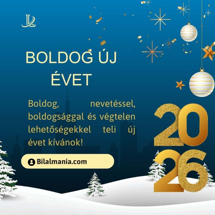 Boldog új évet 2026 Köszöntő