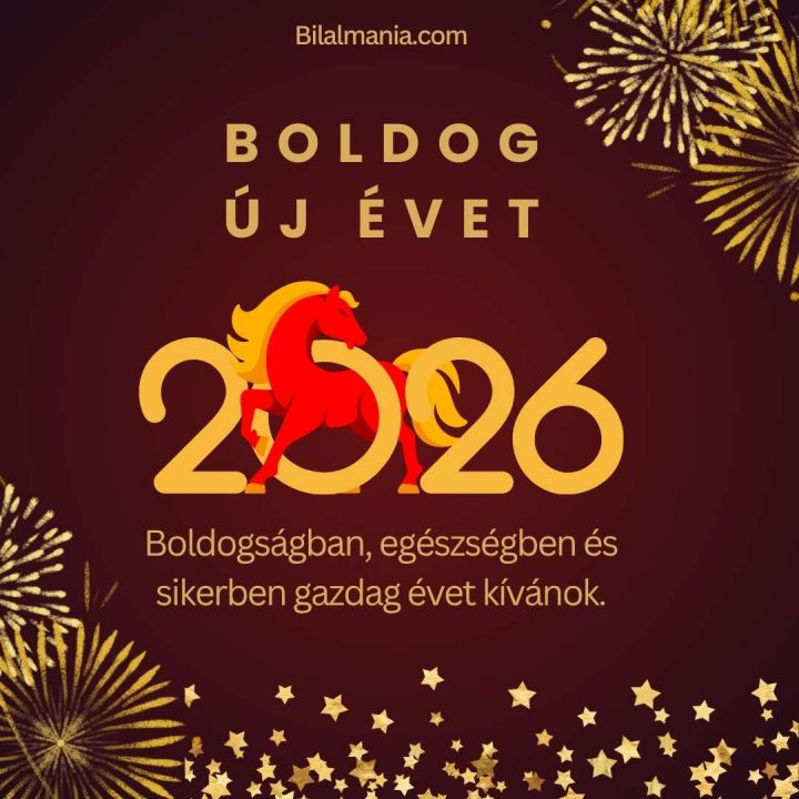 Boldog új évet 2026 Köszöntő
