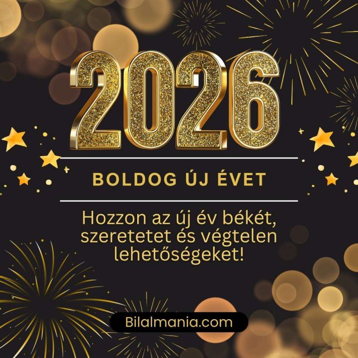 Boldog új évet 2026 Köszöntő