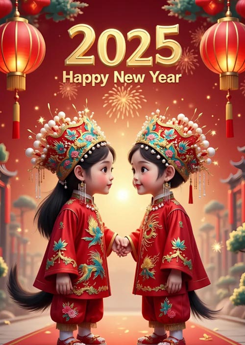 🔥70+ Free Chinese New Year 2025 GIF | Images | Wishes happy chinese new year 2025 images