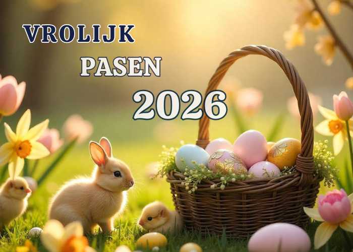 🔥 50+ Vrolijk Pasen 2026 – Fijne Pasen Afbeeldingen & GIFs Gratis Vrolijk Pasen 2026