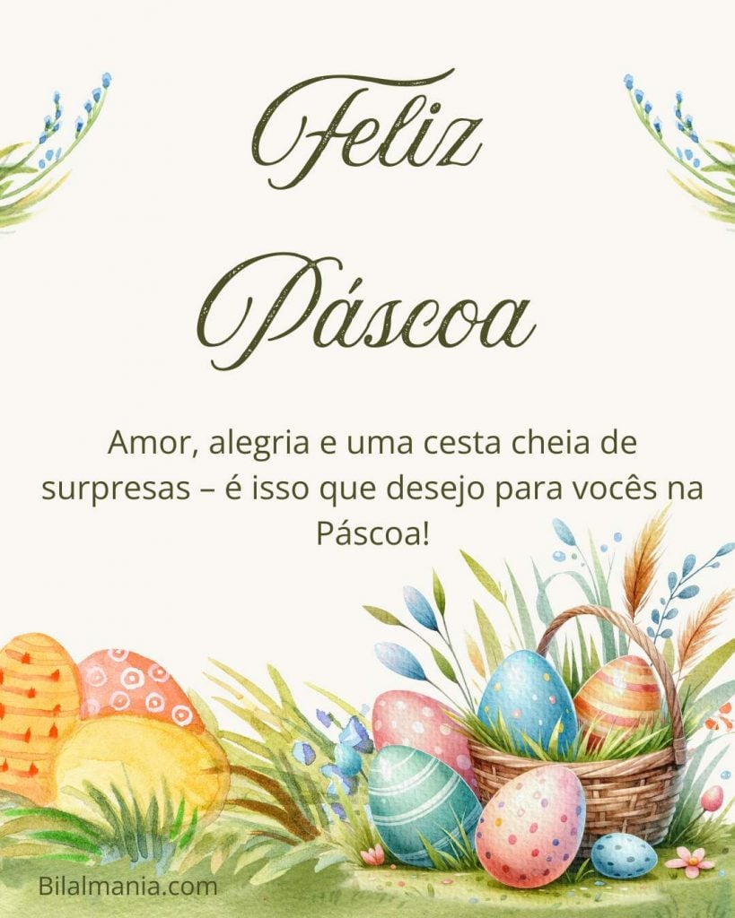 feliz pascoa mensagem