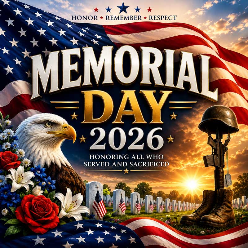 🔥50+ Memorial Day 2026 GIF & Beautiful Wishes Memorial Day 2026