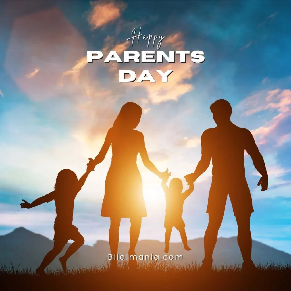 Parents Day 2025 inspirational quote with family photo