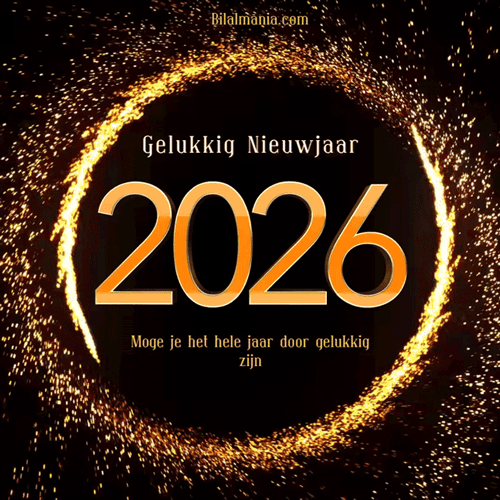 🔥 50+ Gelukkig Nieuwjaar 2026 GIF | Wensen | Vuurwerk fijne jaarwisseling 2026 gif