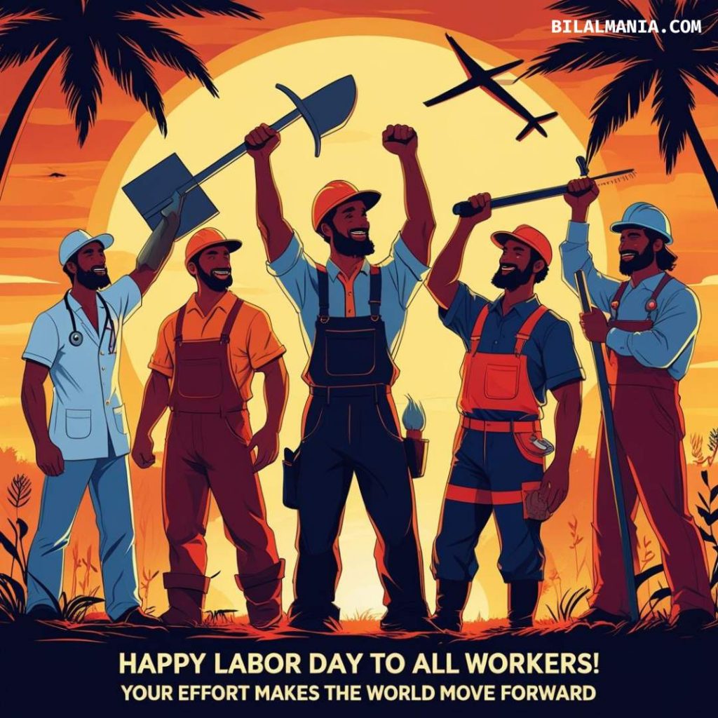 🔥50+ Happy Labor Day 2025 GIFs & Image Wishes to Share Happy Labor day to all workers!
