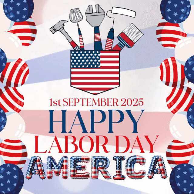 🔥50+ Happy Labor Day 2025 GIFs & Image Wishes to Share Funny Labor Day Gif America