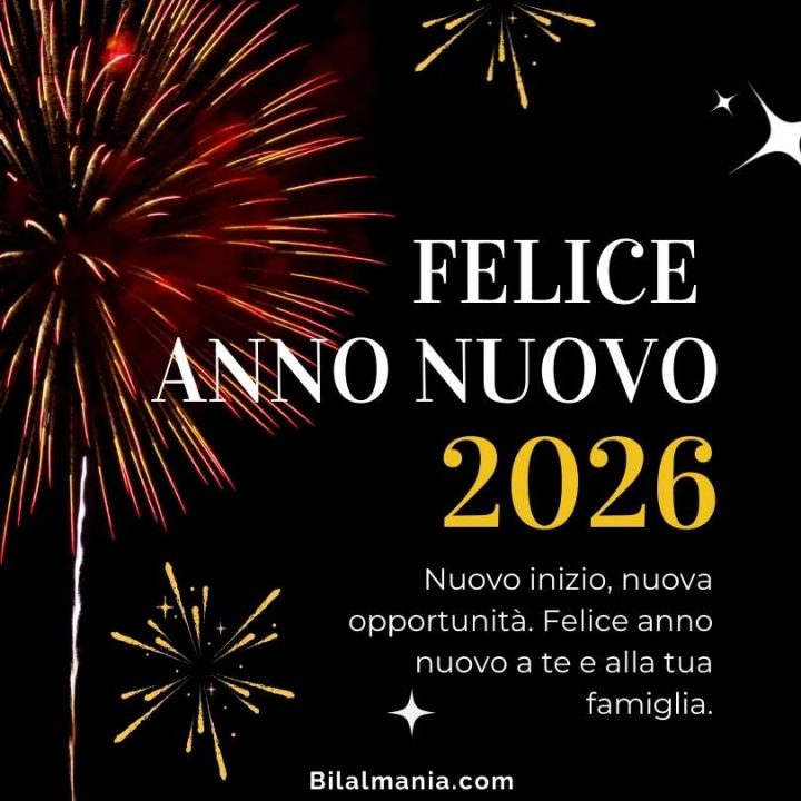 Frasi Auguri di Buon Anno 2026