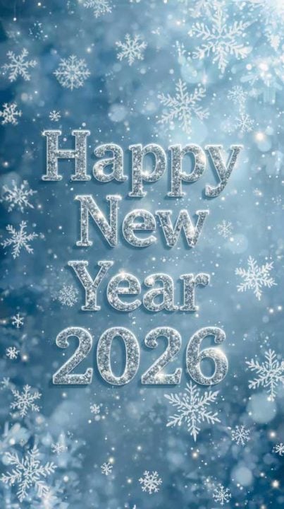 Frosted Glitter Wonderland happy new year 2026 image
