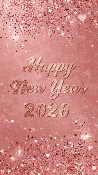 Red Gold Glow happy new year 2026 image