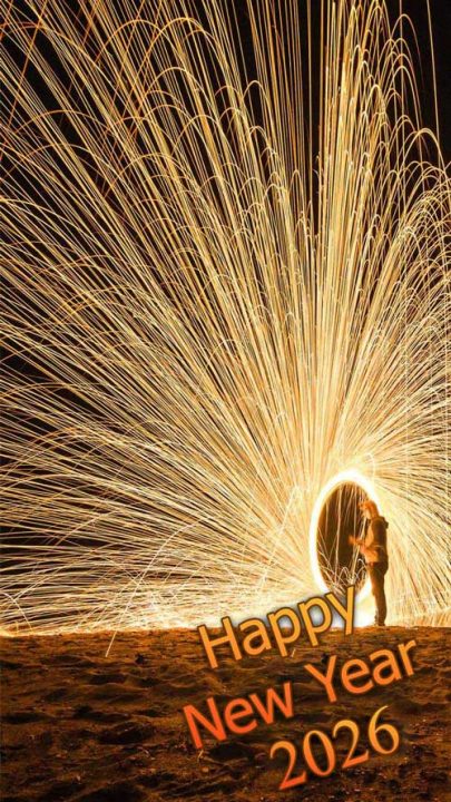 Sparkling Animated Fireworks Happy New Year 2026 GIF Images Firework Happy New Year 2026 Image