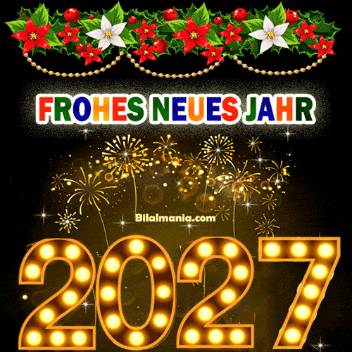 ▶️ Über 50 Frohes Neues Jahr 2027 GIFs für Grüße & Bilder Guten Rutsch ins Neue Jahr 2027 gif