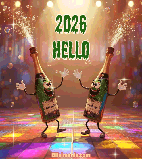 Funny Happy New Year 2026 GIFs & Memes to Make You Laugh Funny Happy New Year 2026 Bottles