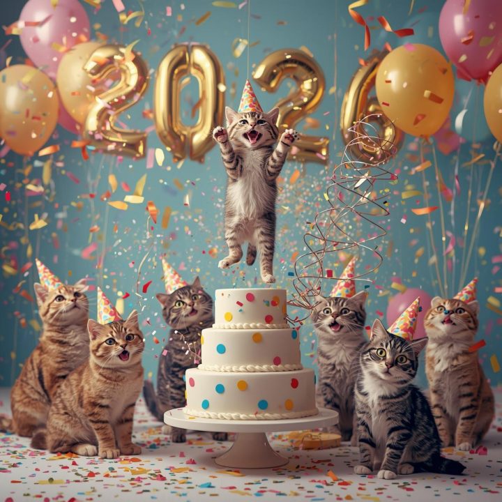 Funny Happy New Year 2026 GIFs & Memes to Make You Laugh Funny Happy New Year 2026 Birthday Cats