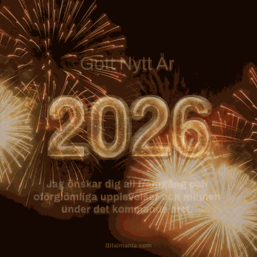 50+ Gott Nytt År 2026 GIF Bilder Hälsning Gott Nytt år 2026