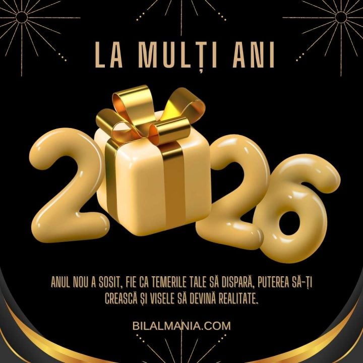 Urări de Anul Nou Fericit 2026