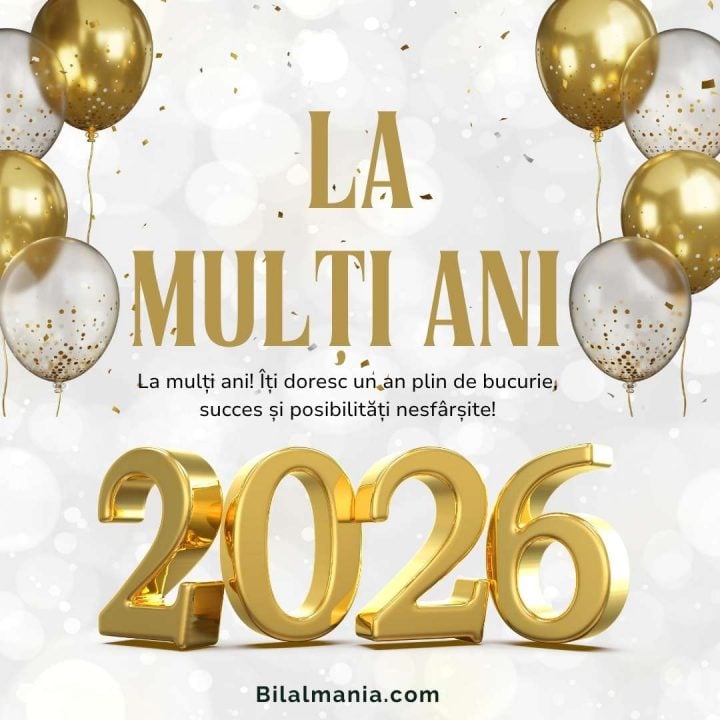 Urări de Anul Nou Fericit 2026