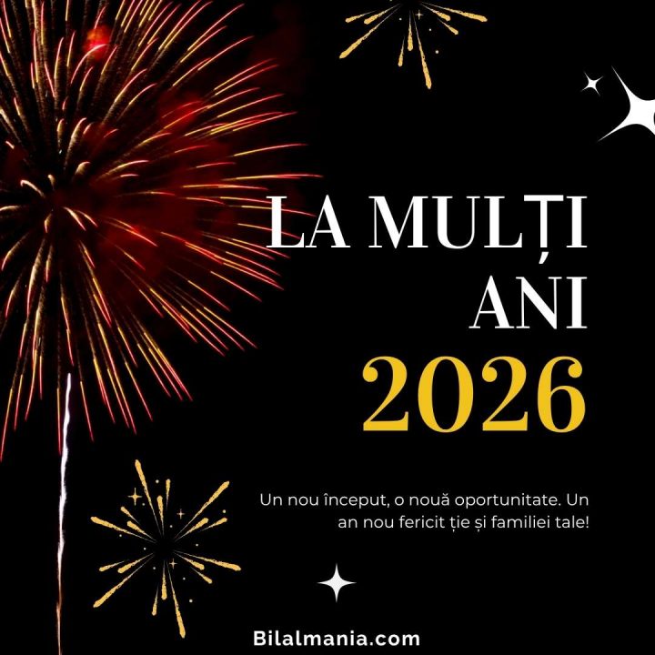 Urări de Anul Nou Fericit 2026