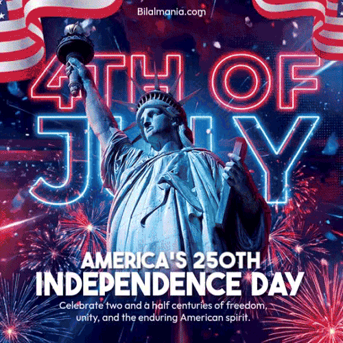 🔥50+ Best 4th of July 2026 GIFs & Image Wishes to Share 4th of july 250th anniversary gif